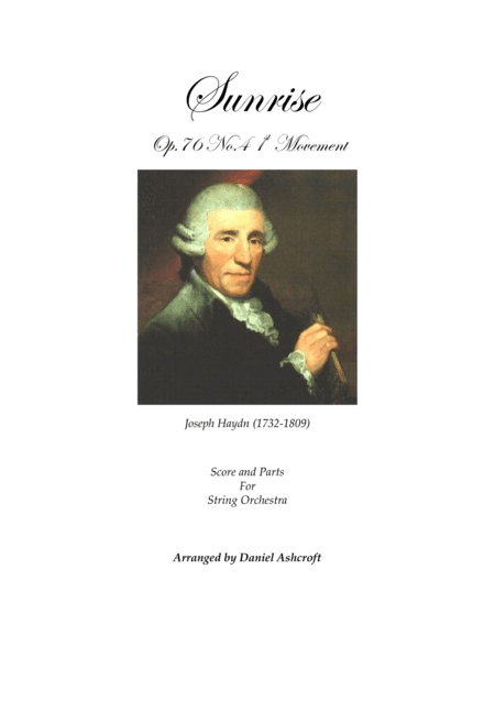 Haydn's 'Sunrise' Allegro con spirito - Score and Parts (arr. Daniel Ashcroft)