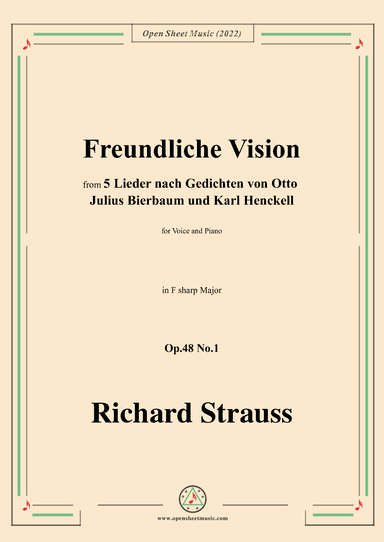 Richard Strauss-Freundliche Vision,in F sharp Major (arr. OSM Press)