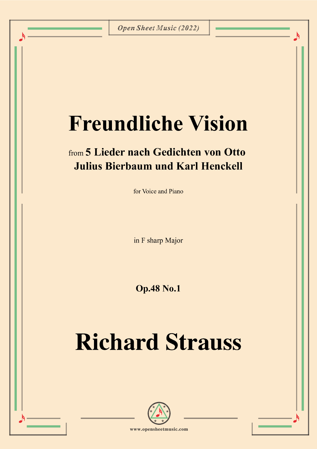 Richard Strauss-Freundliche Vision,in F sharp Major (arr. OSM Press)