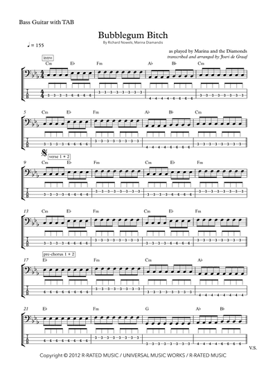 Bubblegum Bitch (arr. Joeri de Graaf)