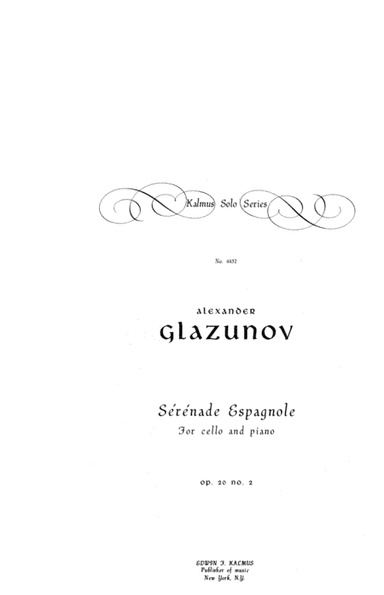 Serenade Espagnole (arr. Gary Bricault)