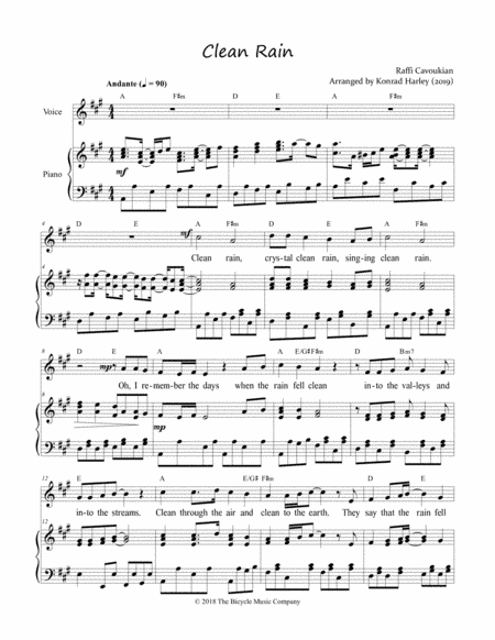 Clean Rain (arr. Konrad Harley)