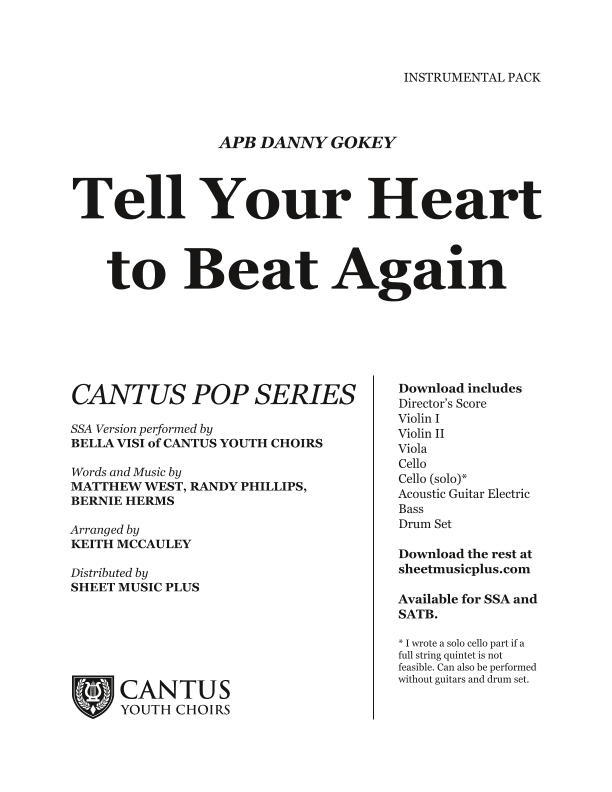 Tell Your Heart To Beat Again (arr. Keith McCauley)