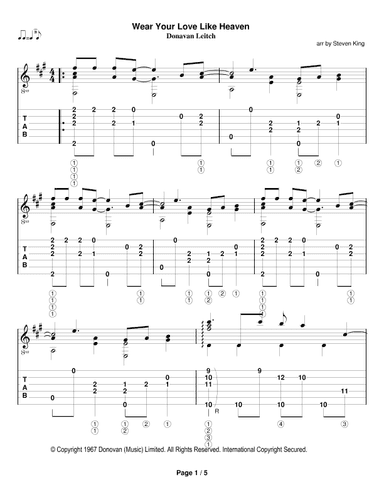 Wear Your Love Like Heaven (arr. Steven King)