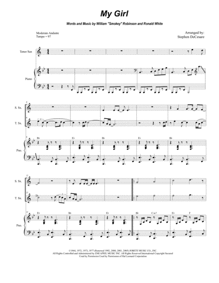 My Girl (arr. Stephen DeCesare)