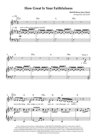 How Great Is Your Faithfulness (arr. Anja Goller)
