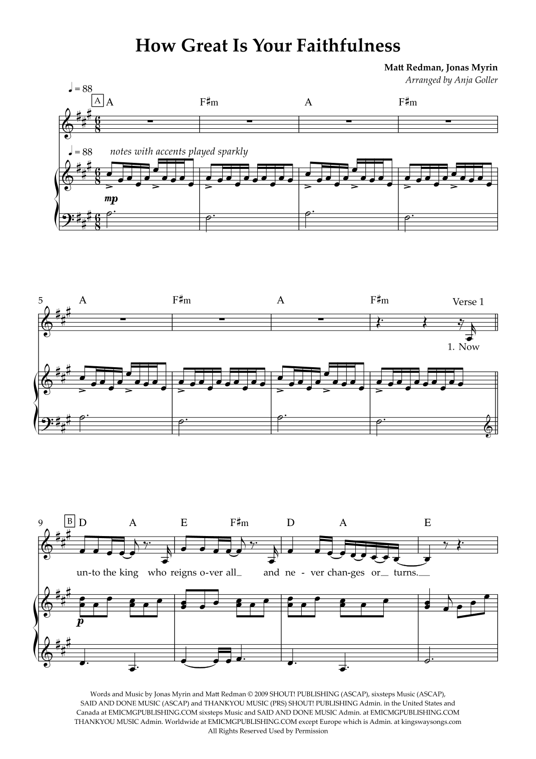 How Great Is Your Faithfulness (arr. Anja Goller)