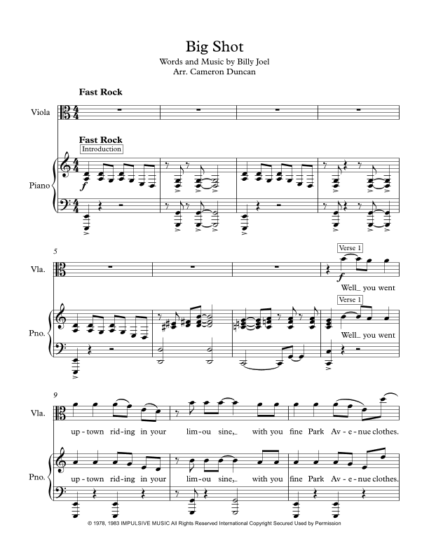 Big Shot (arr. Cameron Duncan)