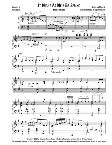 It Might As Well Be Spring (arr. Phyllis Love)