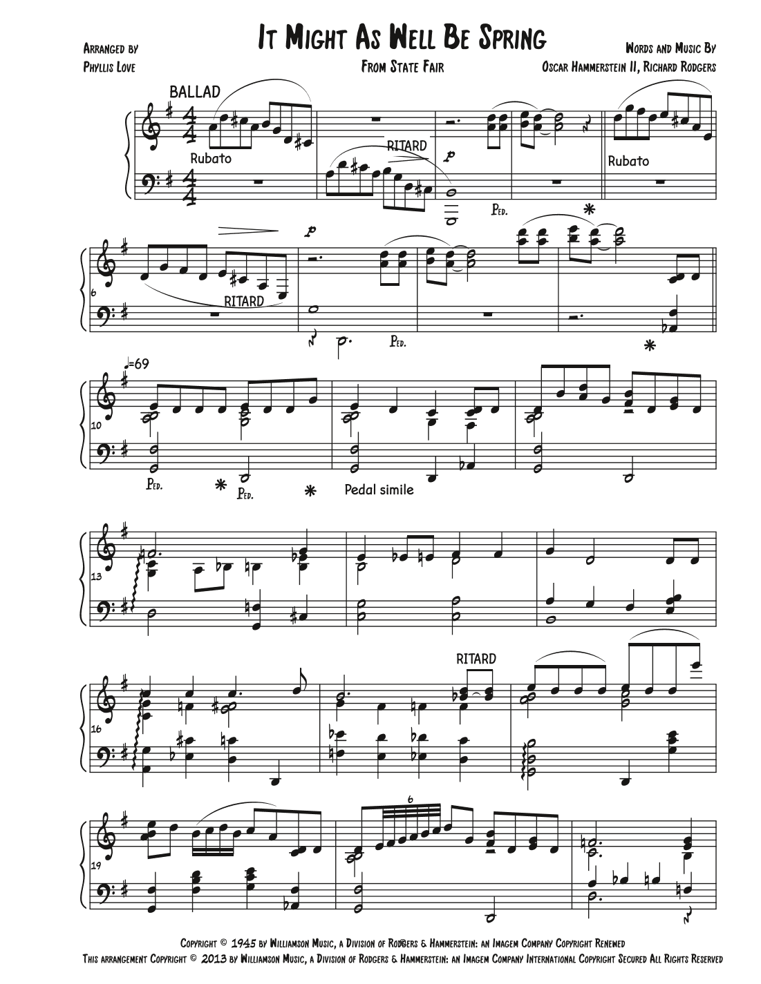 It Might As Well Be Spring (arr. Phyllis Love)