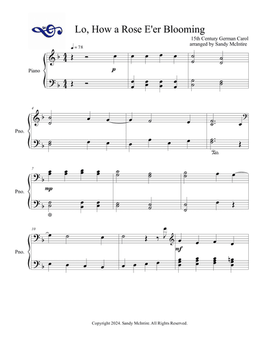 Lo How a Rose E'er Blooming (arr. Sandy McIntire)