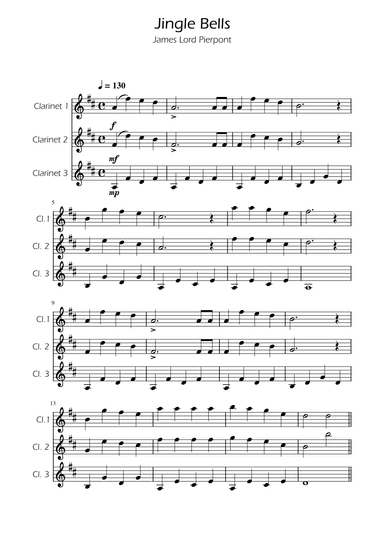 Jingle Bells - Clarinet Trio (arr. Ygor Nunes)
