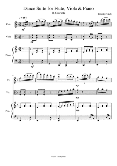 Dance Suite for Flute, Viola & Piano: II. Courante