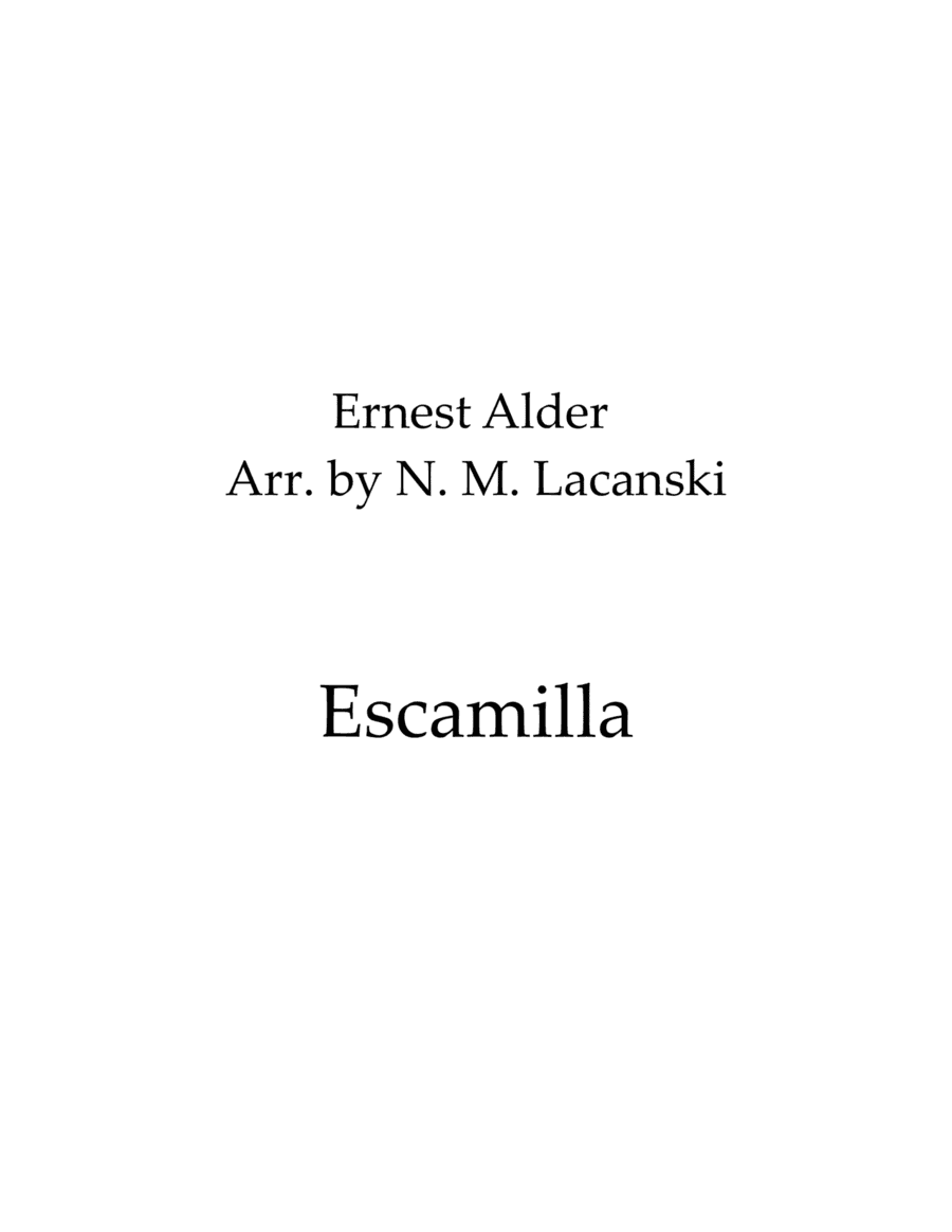 Escamilla (arr. Nick Lacanski)