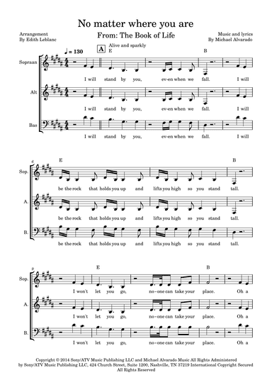 No Matter Where You Are (arr. Edith Leblanc)