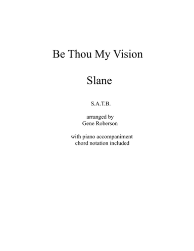Be Thou My Vision   Choral Anthem (arr. Gene Roberson)