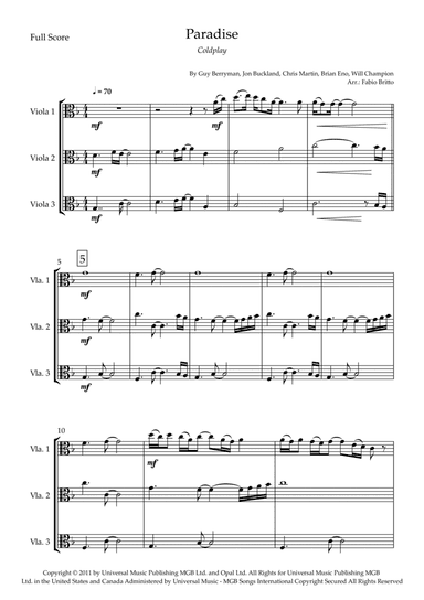Paradise (arr. Fabio Britto)