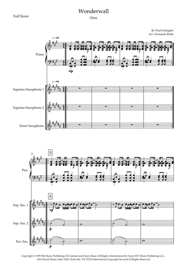 Wonderwall (arr. Fernando Britto)