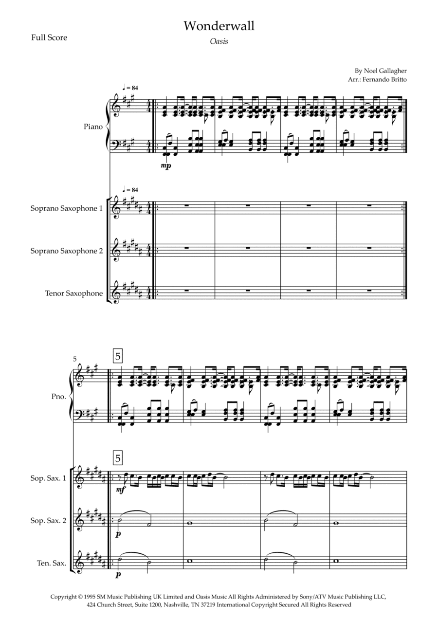 Wonderwall (arr. Fernando Britto)