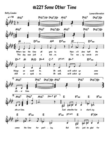 Some Other Time (arr. John Fries)