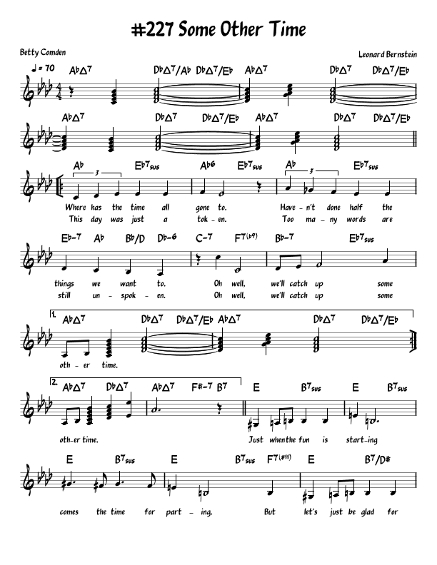 Some Other Time (arr. John Fries)