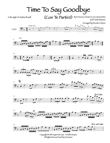 Con Te Partiro (time To Say Goodbye) (arr. Brooks Holmes)