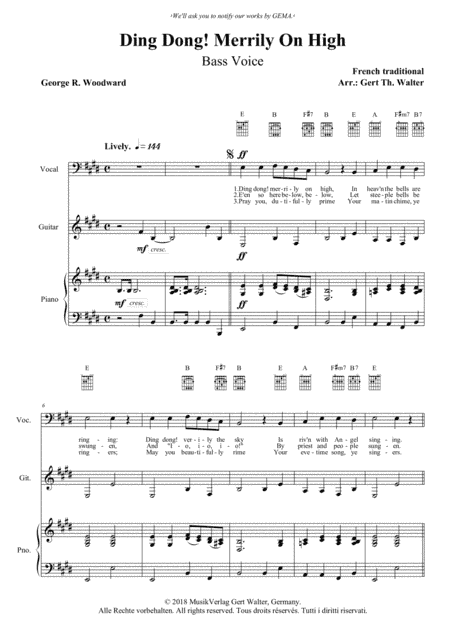 Ding Dong! Merrily On High (arr. Gert Th. Walter)