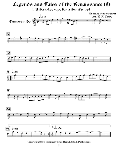 Legends & Tales of the Renaissance II (of Romance) - 1. A Hawkes-up for a Hunts-up! (Trumpet 1) (arr. R.R.Cardo)
