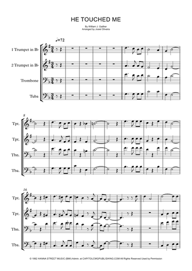 He Touched Me (arr. Josiel Oliveira)