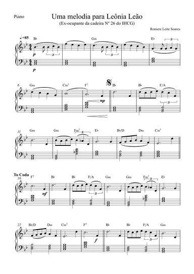 Uma melodia para Leônia Leão