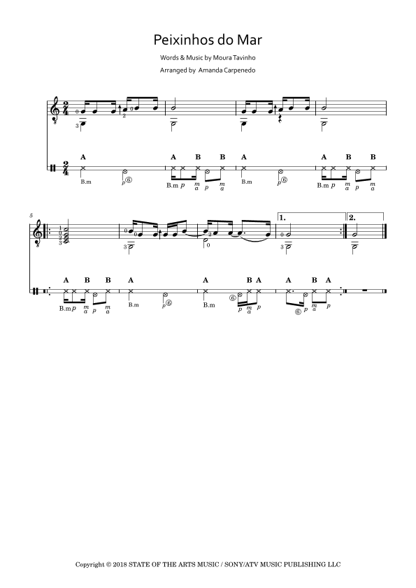 Peixinhos Do Mar (arr. Amanda Carpenedo)
