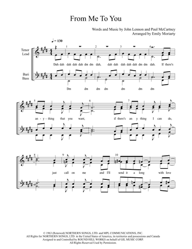 From Me To You (arr. Emily Maree Moriarty)