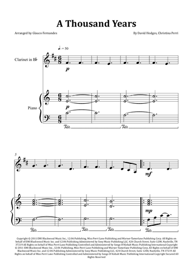 A Thousand Years (arr. Glauco Fernandes)