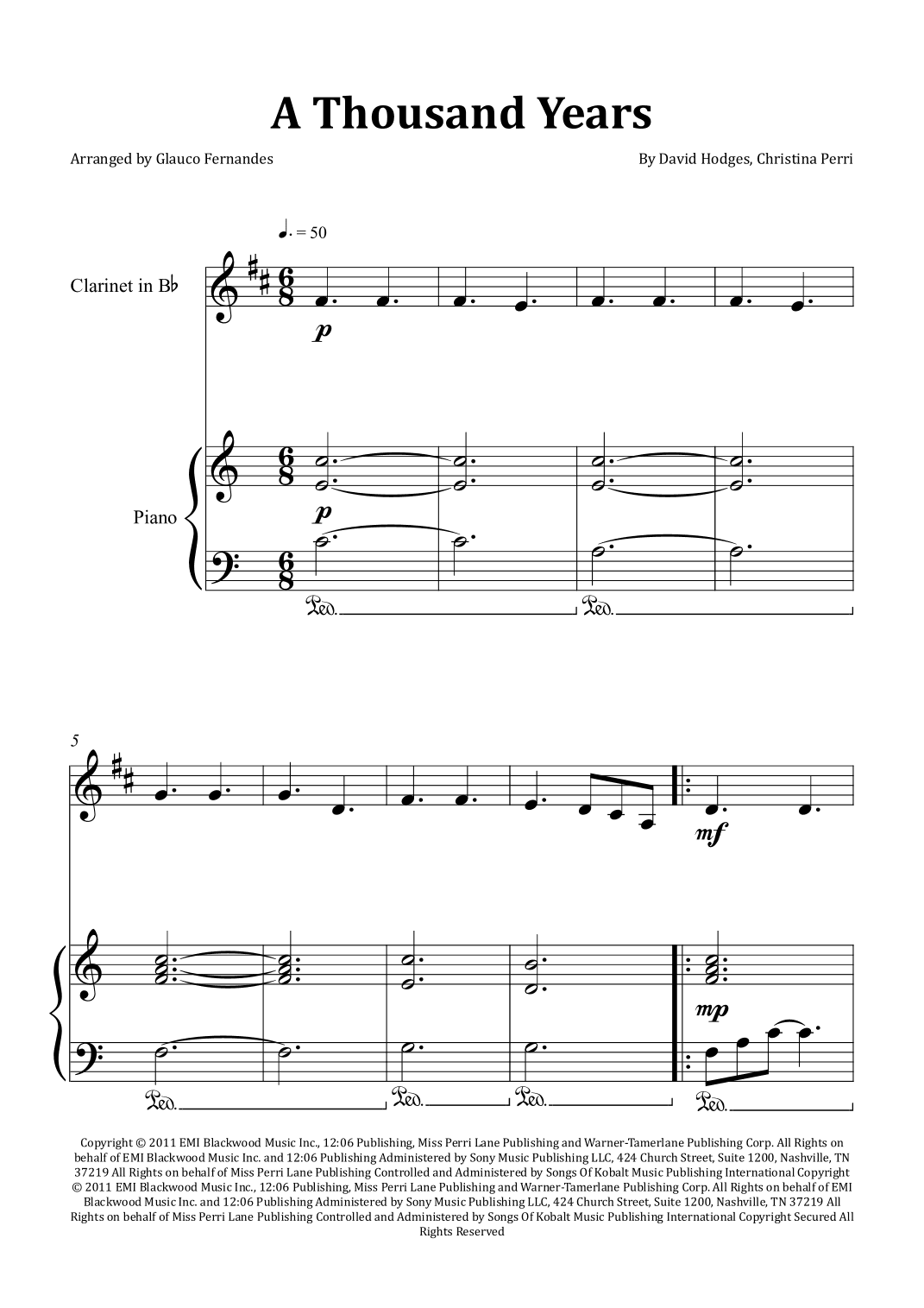 A Thousand Years (arr. Glauco Fernandes)