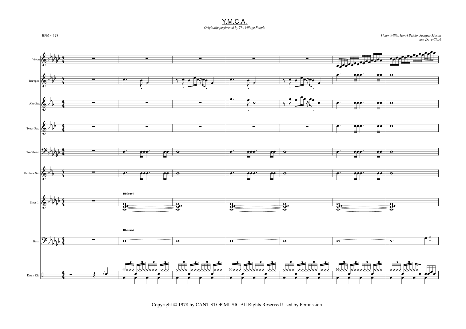 Y.m.c.a. (arr. David E. Clark)