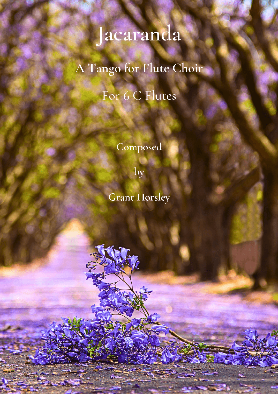 Jacaranda. Original Tango for Flute Choir- 6 C Flutes