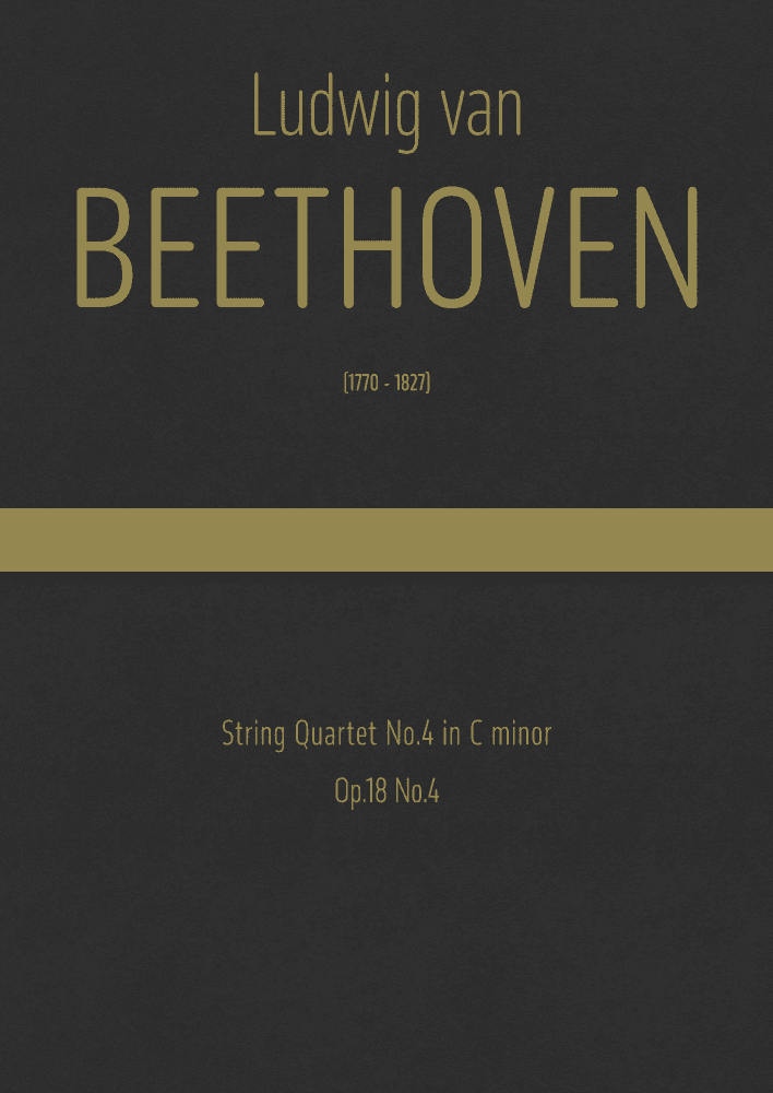 Beethoven - String Quartet No.4 in C minor, Op.18 No.4 (arr. J.G. Cucó Barber)