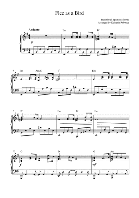 Flee as a Bird (arr. Kaiserin Rebecca)
