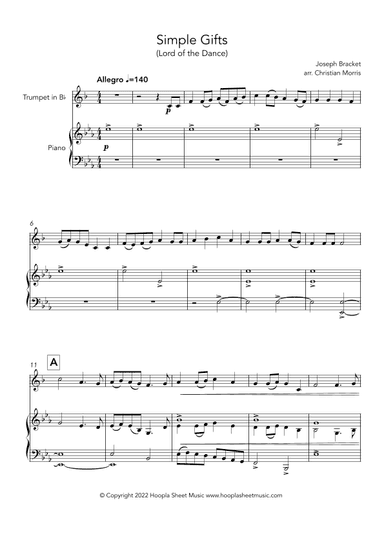 Simple Gifts (arr. Christian Morris)