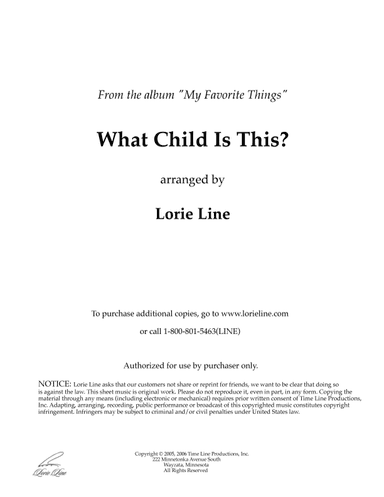What Child Is This? (from My Favorite Things) (arr. Lorie Line)