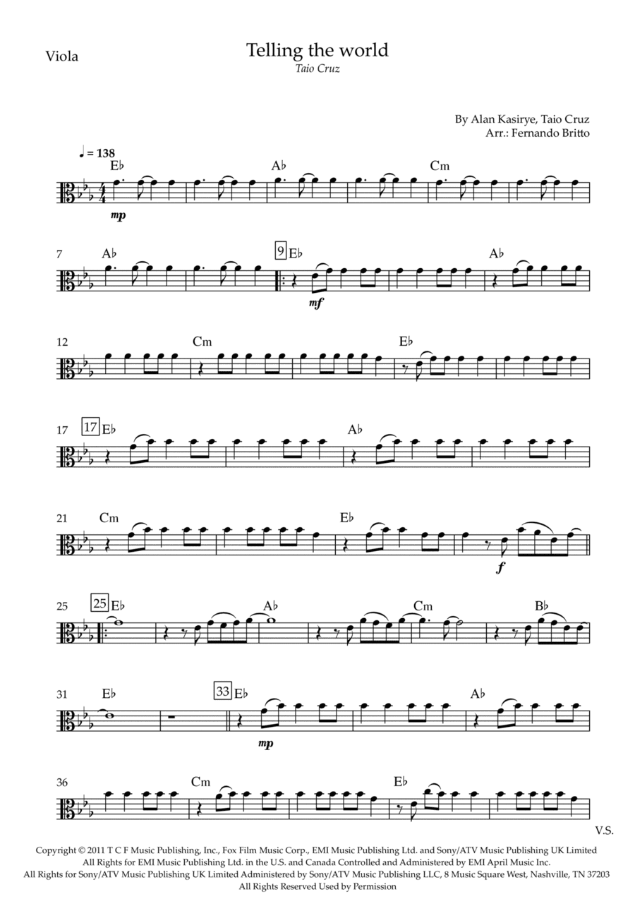 Telling The World (arr. Fernando Britto)