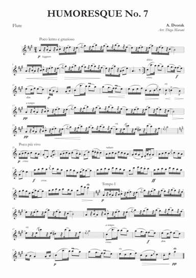 Humoresque No. 7 for Flute and Piano (arr. Diego Marani)