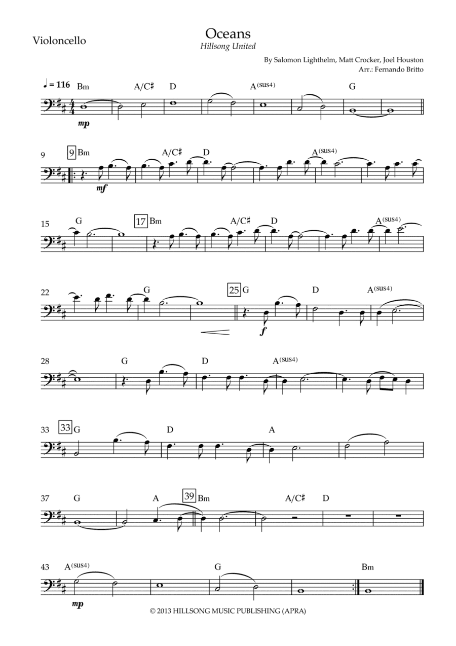 Oceans (where Feet May Fail) (arr. Fernando Britto)