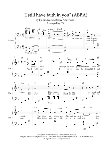I Still Have Faith In You (arr. BS)