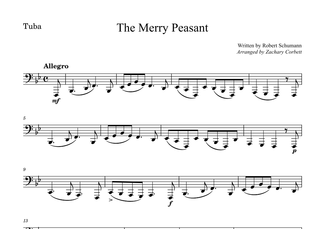 The Merry Peasant (arr. Zachary Corbett)