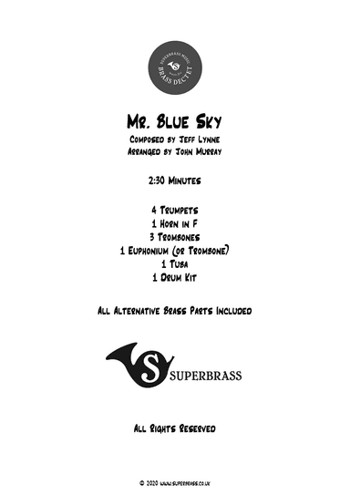 Mr. Blue Sky (arr. John Murray)