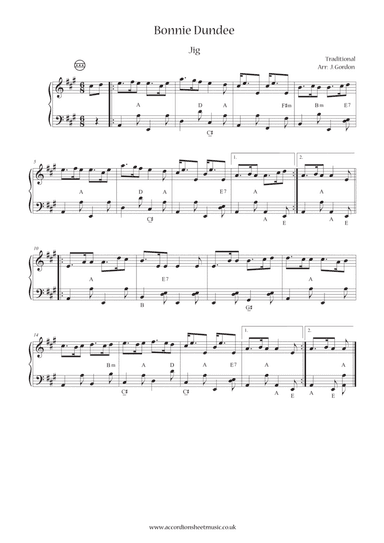 Bonnie Dundee (arr. Julia Gordon)