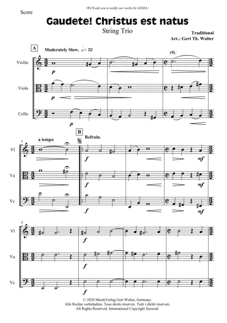 Gaudete! Christus Est Natus (arr. Gert Th. Walter)