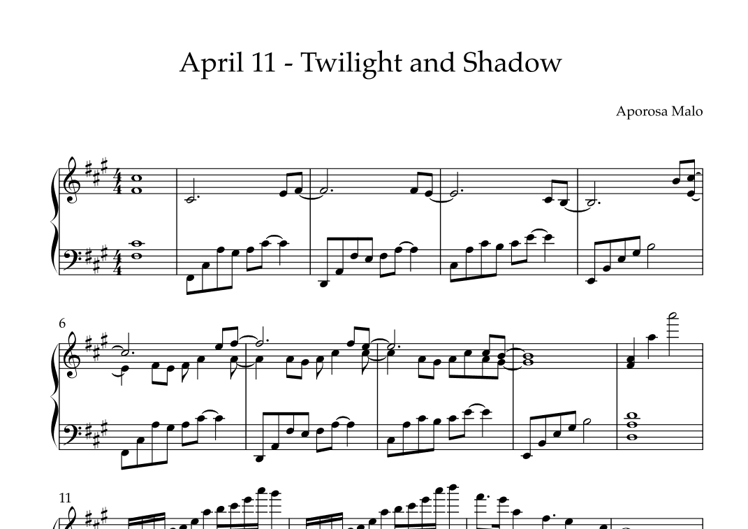 April 11 - Twilight and Shadow
