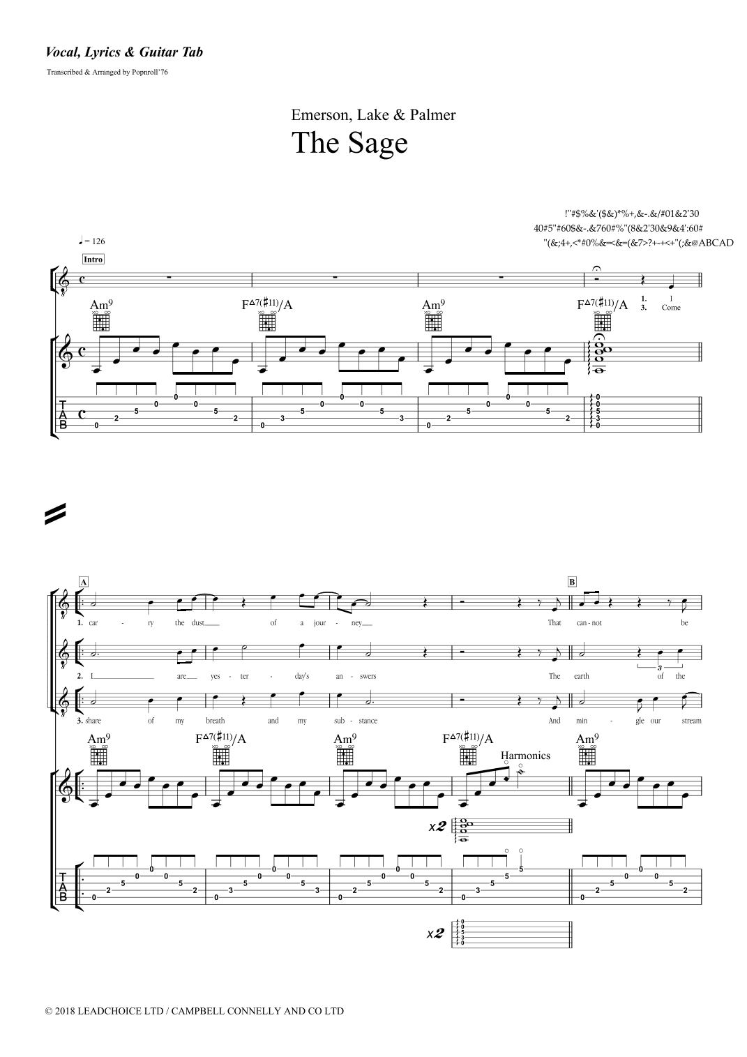 The Sage (arr. Popnroll 1976)